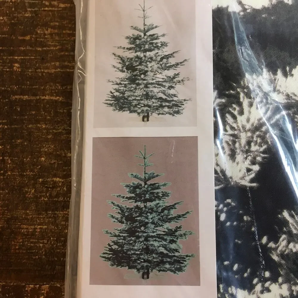 IKEA Liamaria Pine Christmas Tree Fabric Wall Hanging NEW 59 x 82 Glow in Dark